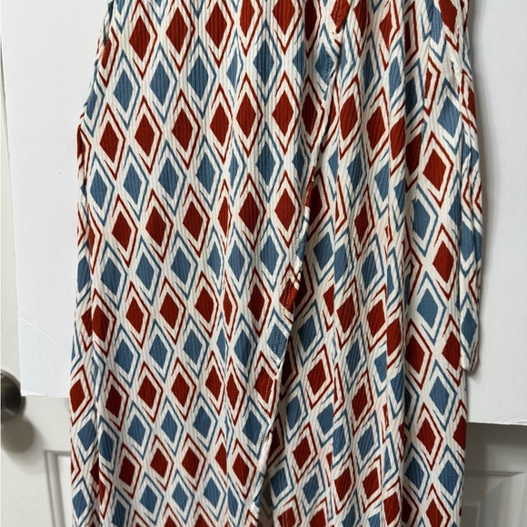 Jessica Simpson Faux Wrap Dress, S, blue/red sleeveless, V-neck NWOT - Picture 4 of 11